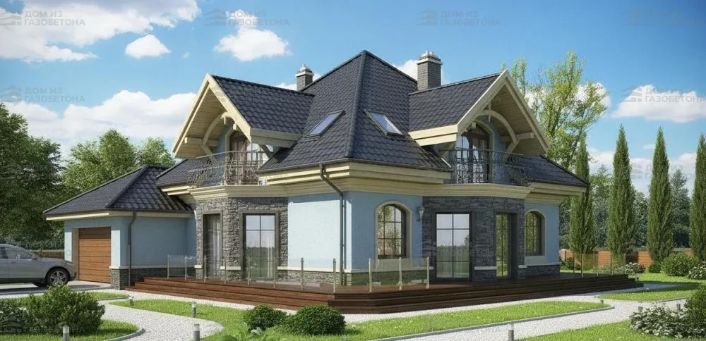 Проект Двухэтажный дом 16 на 13, 211 м2