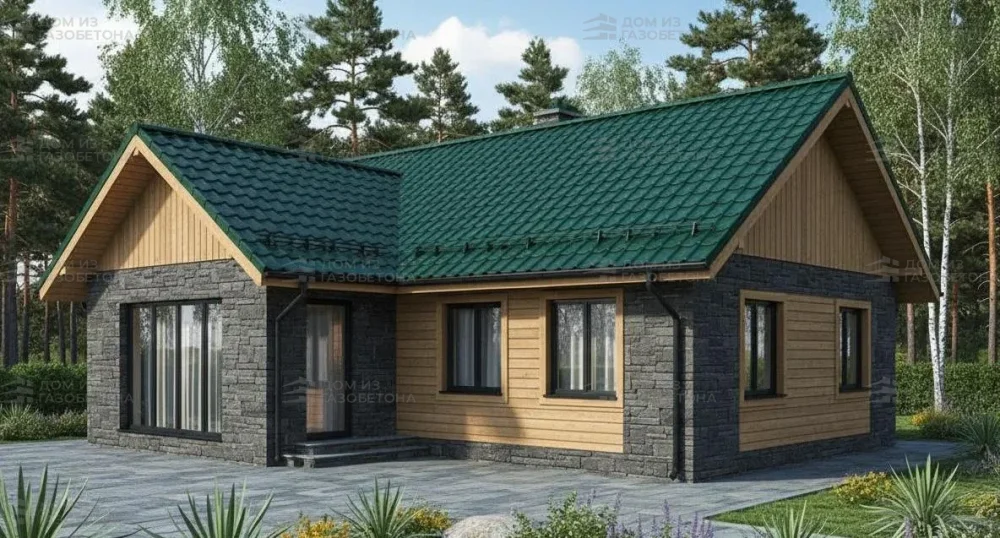 Проект Одноэтажный дом 13 на 12, 115 м2