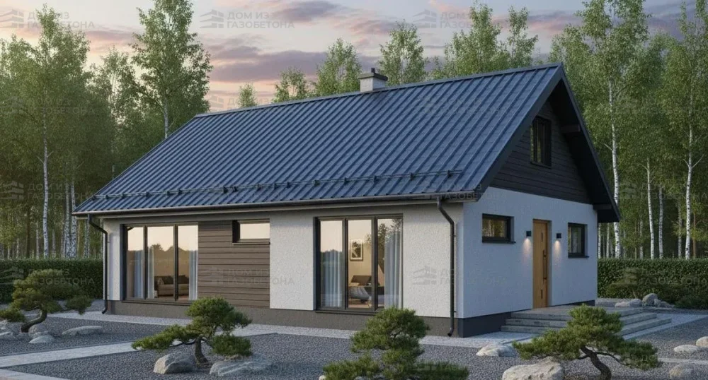 Проект Одноэтажный дом 12 на 11, 106 м2