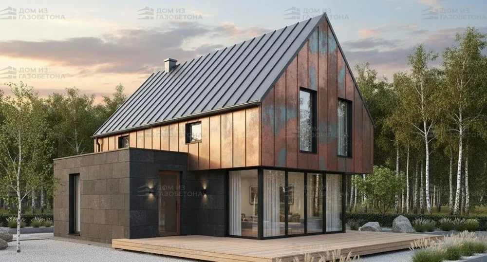 Проект Двухэтажный дом 11 на 13, 107 м2