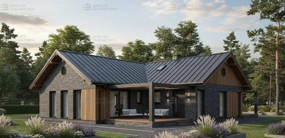 Проект Одноэтажный дом 16 на 21, 196 м2