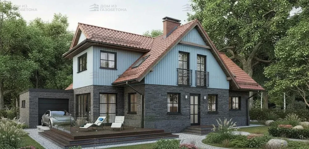 Проект Двухэтажный дом 16 на 9, 169 м2