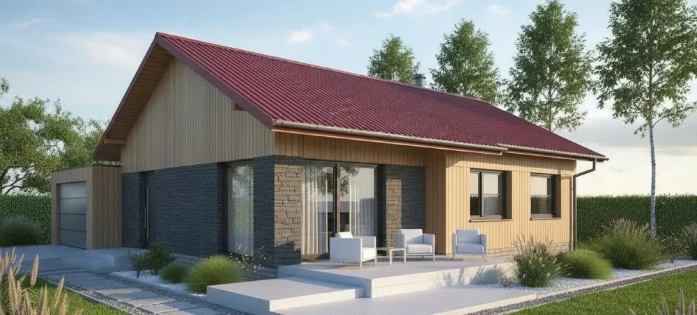 Проект Одноэтажный дом 12 на 9, 81 м2