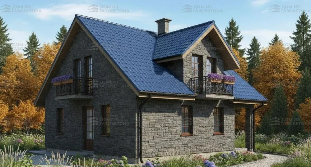 Проект Двухэтажный дом 14 на 10, 159 м2