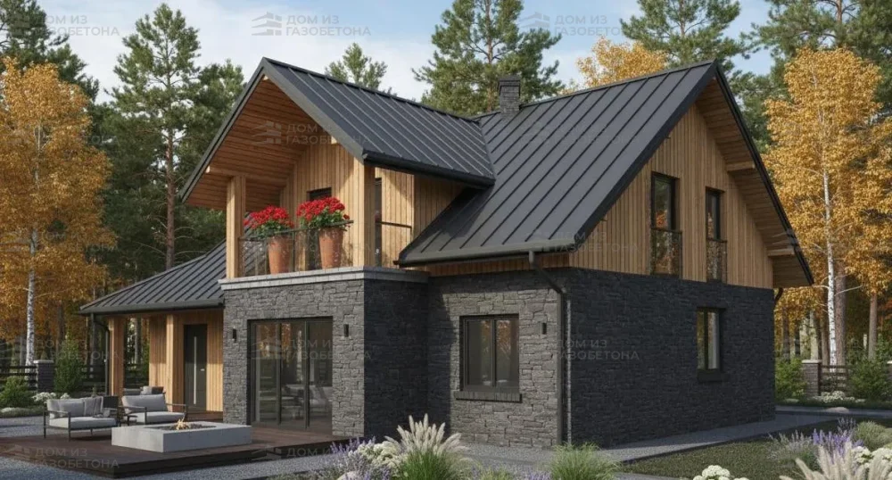 Проект Двухэтажный дом 13 на 13, 192 м2