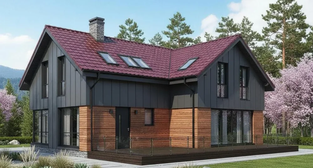 Проект Двухэтажный дом 15 на 10, 175 м2